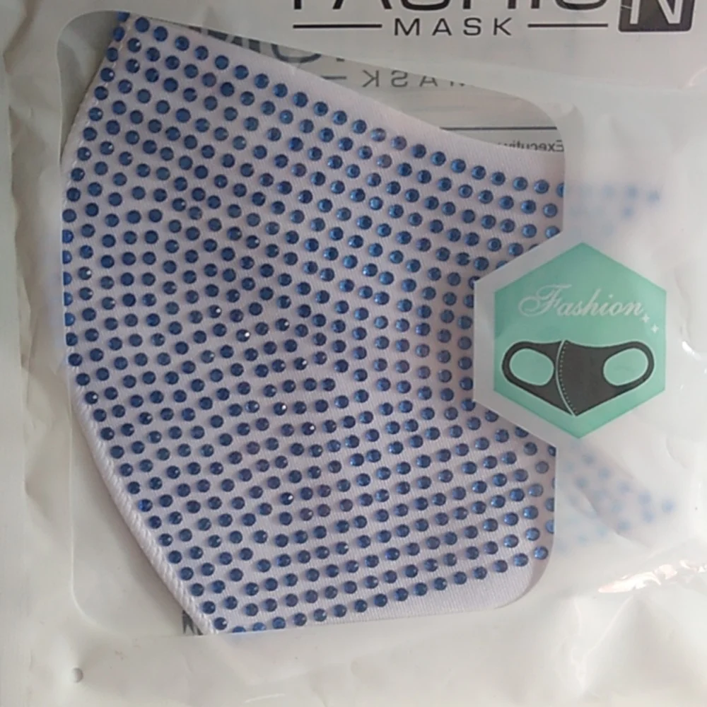New! 4 Pack Rhinestone Fashion Face Masks